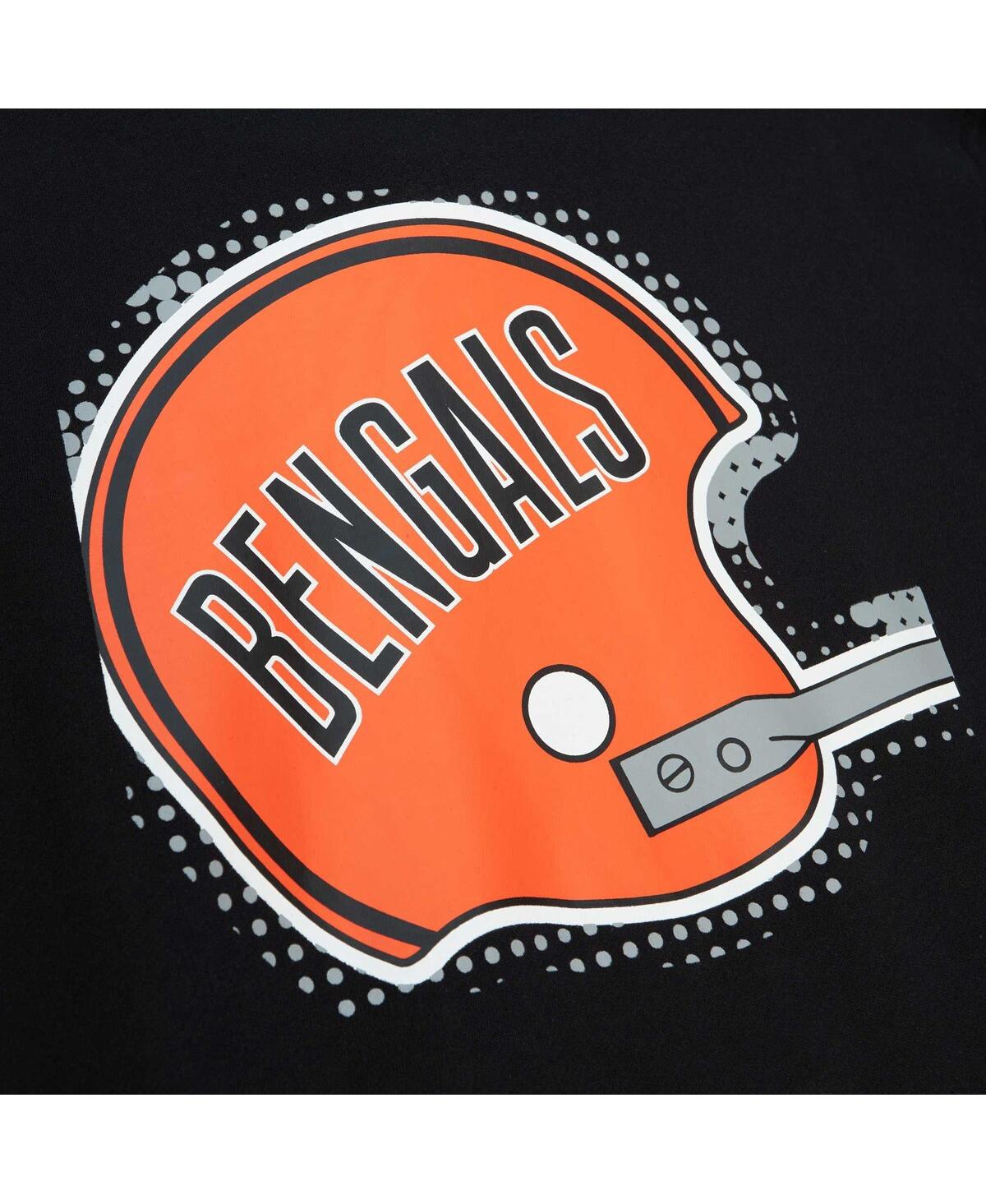 Men's Mitchell & NessCincinnati Bengals Gridiron Classics Big Face 7.0 Pullover Hoodie - Black