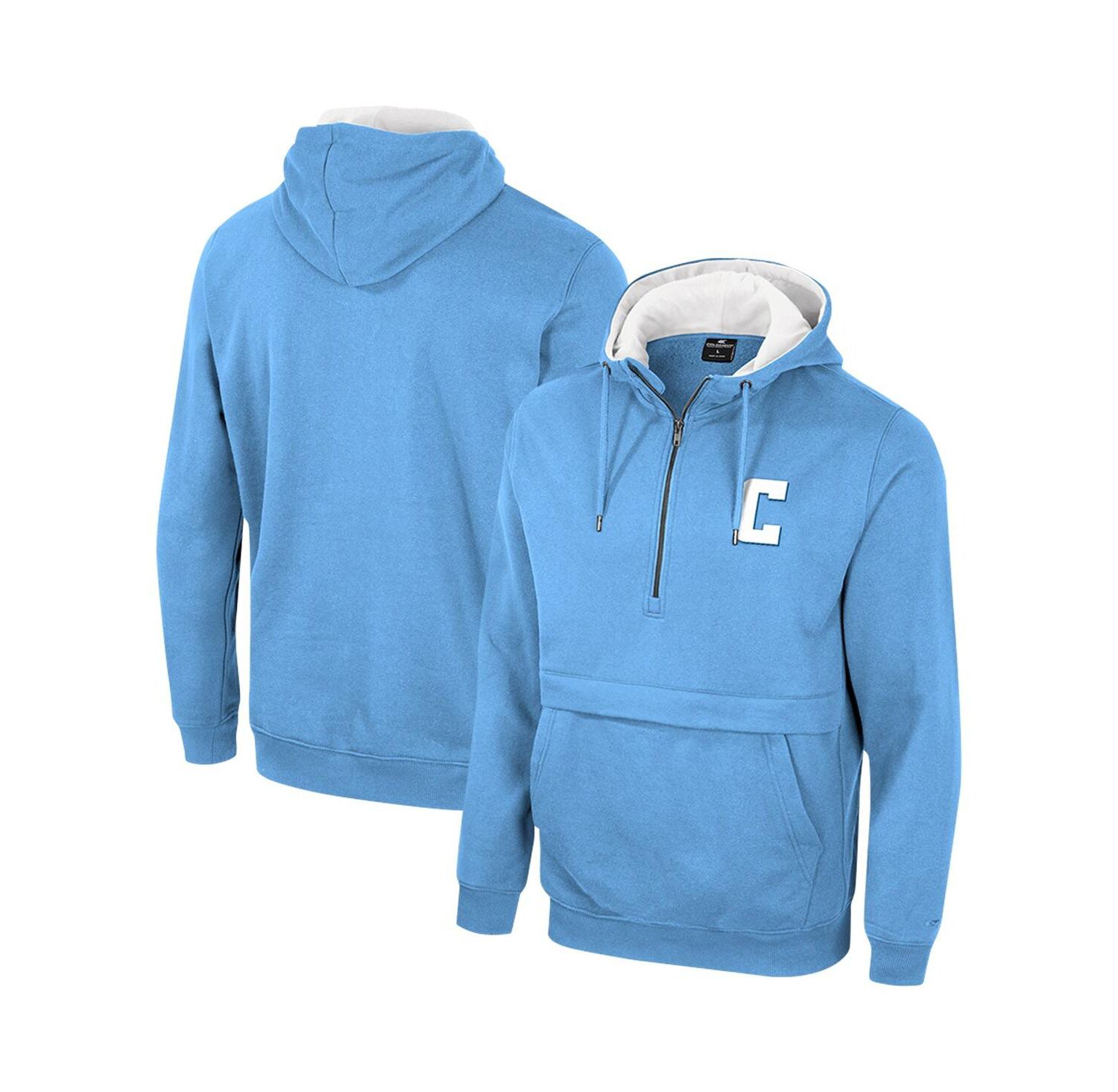 Men's Light Blue Columbia University Team Half-Zip Pullover Hoodie