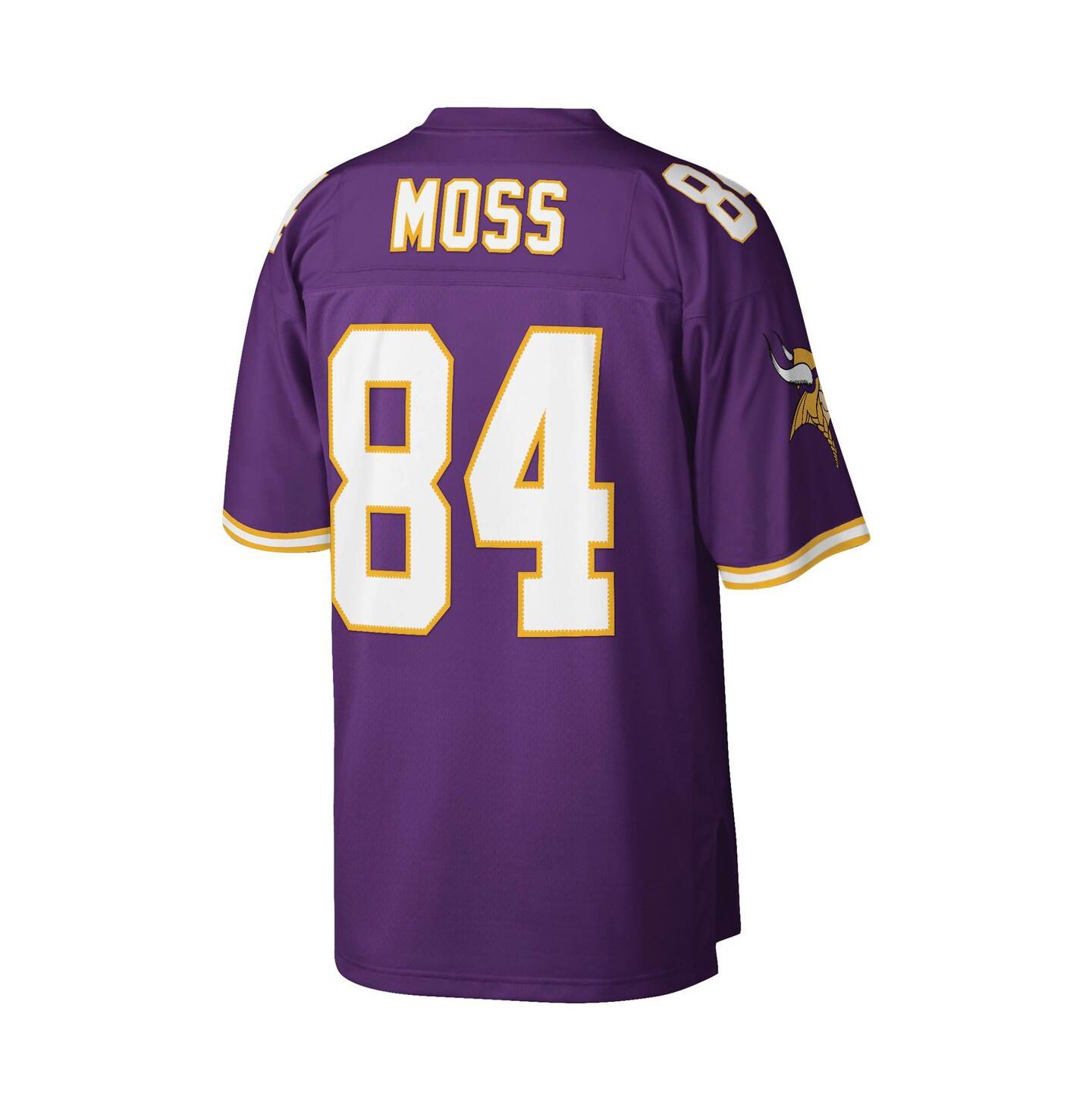 Мужской топ Mitchell & Ness Randy Moss Purple Minnesota Vikings Legacy Replica Jersey — фото 3