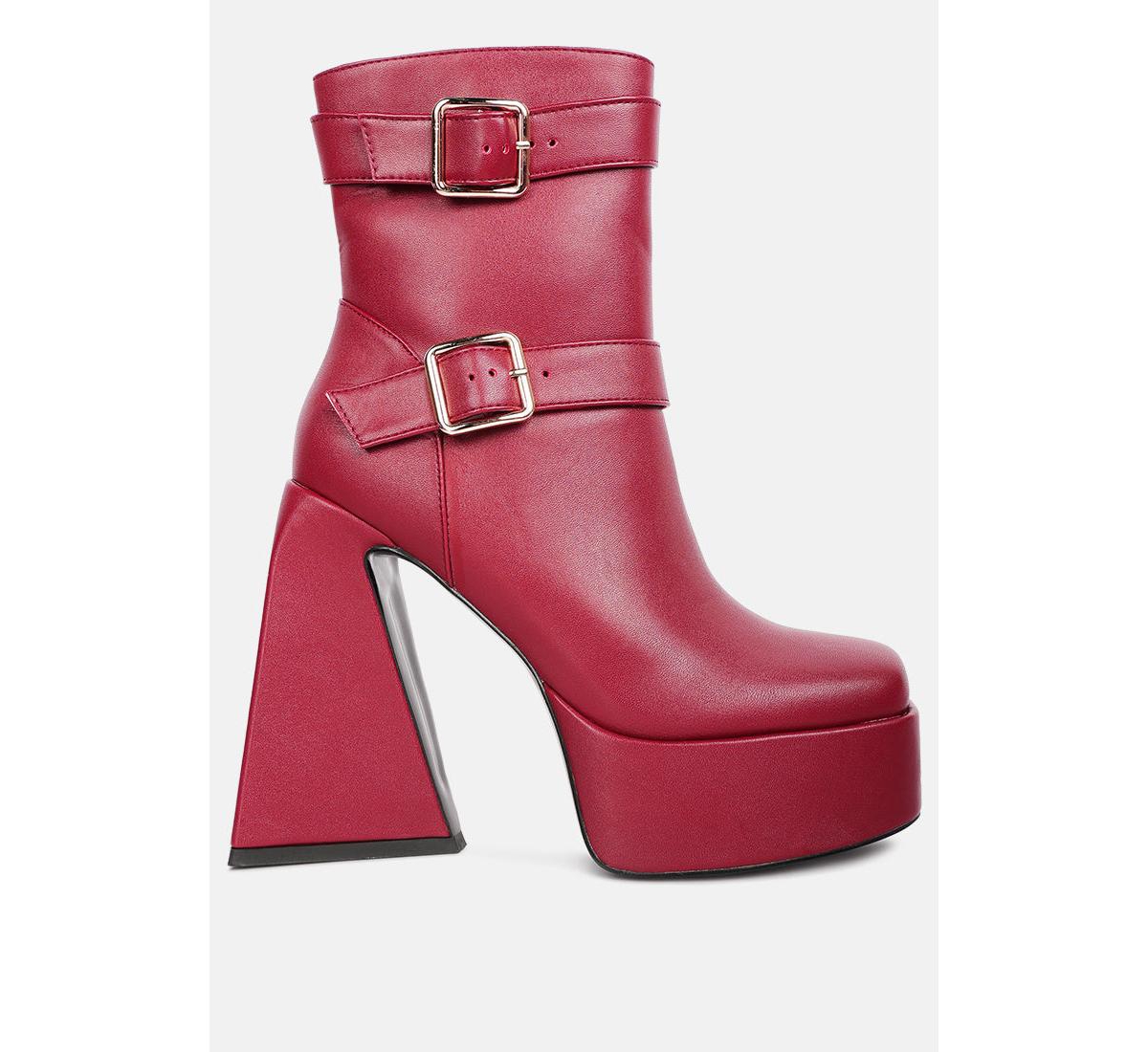 hot cocoa high platform ankle boots - Burgundy