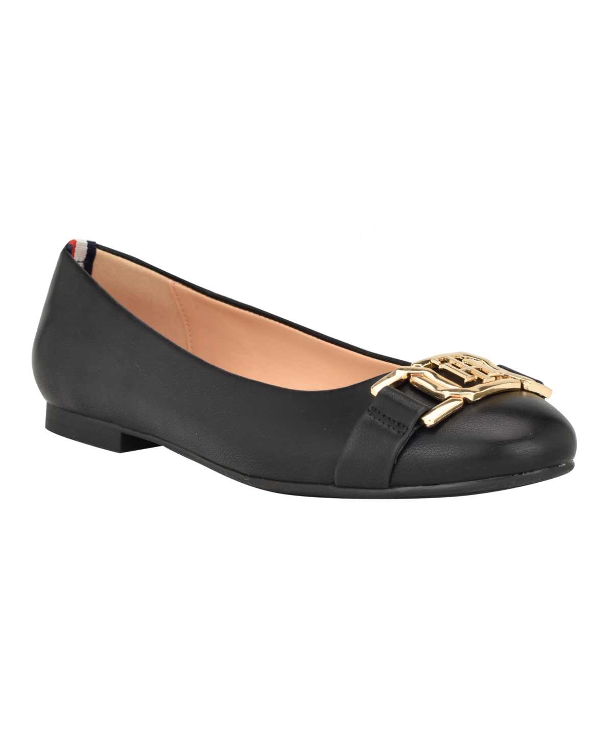 Shop Tommy Hilfiger Women's Gallyne Classic Ballet Flats In Black - Manmade