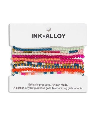 INK + ALLOY Sage 10 Stranded Beaded Stackable Stretch Bracelets