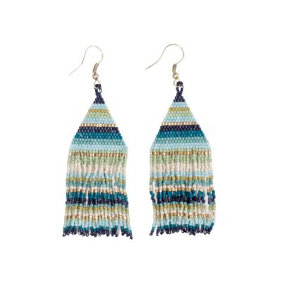 Lexie Solid Beaded Fringe Earrings