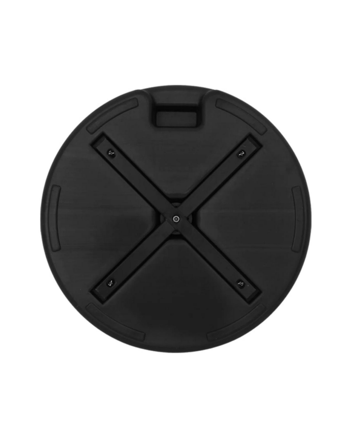 Mondawe inch Fillable Round Plastic Market Umbrella Base Weight Stand,- Black