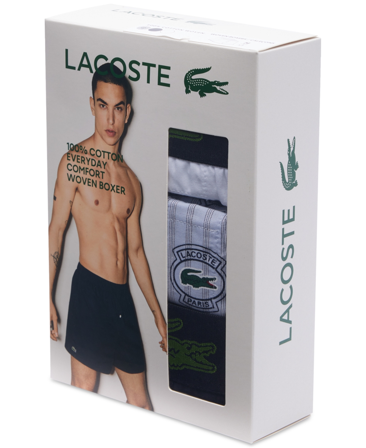 Shop Lacoste Men's Boxer Underwear, Pack Of 3 In Inx Phoeni