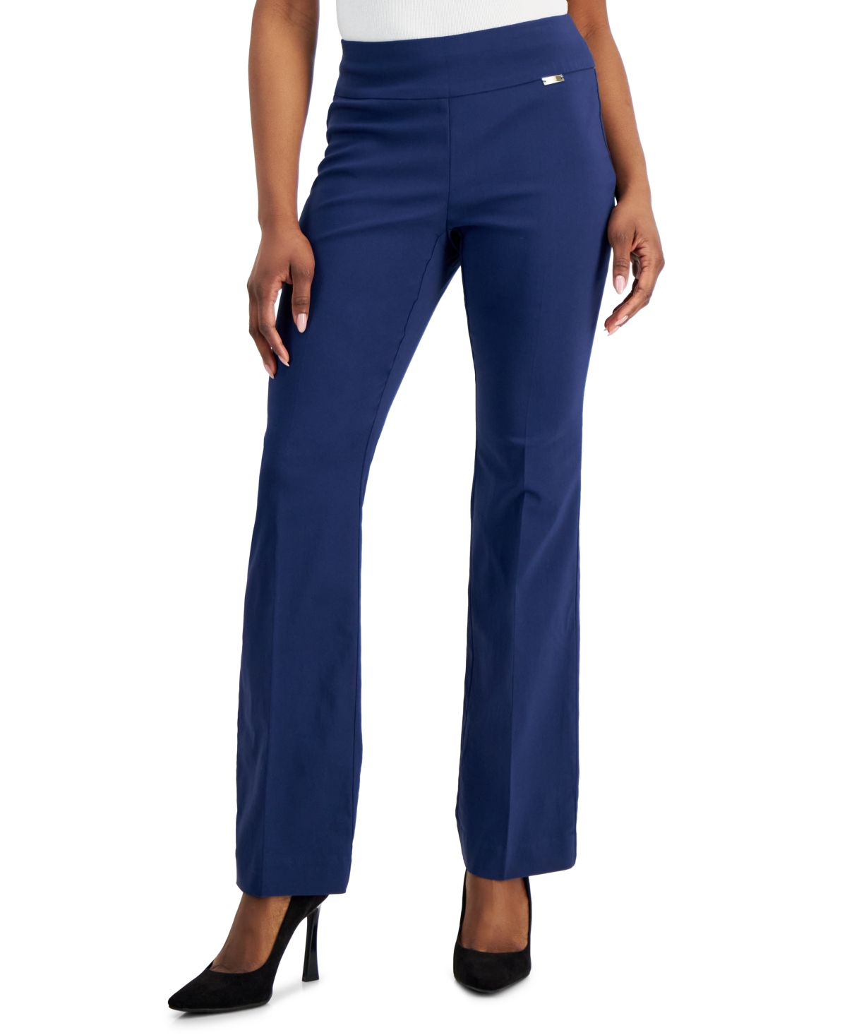 Inc International Concepts Petite Mid-rise Bootcut Pants, Created For Macy's In Indigo Sea