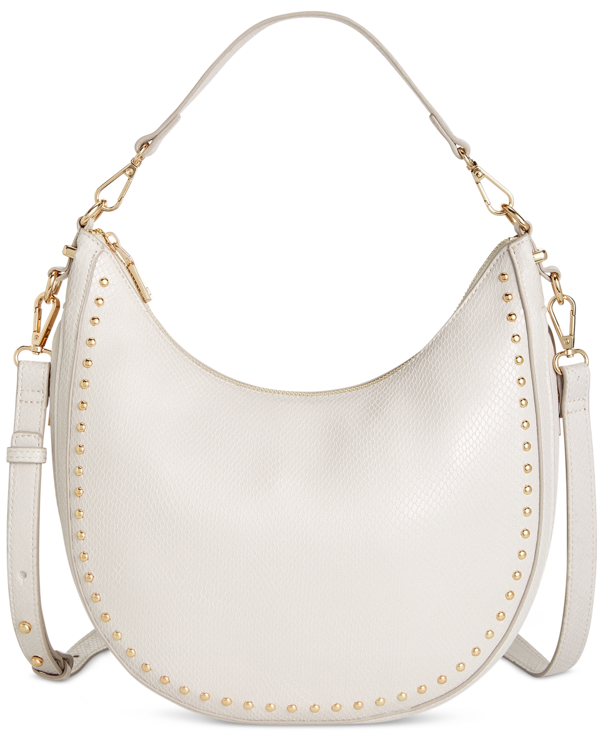 Inc International Concepts Kolleene Studded Small Crossbody, Created For Macy's In Bone Exotic