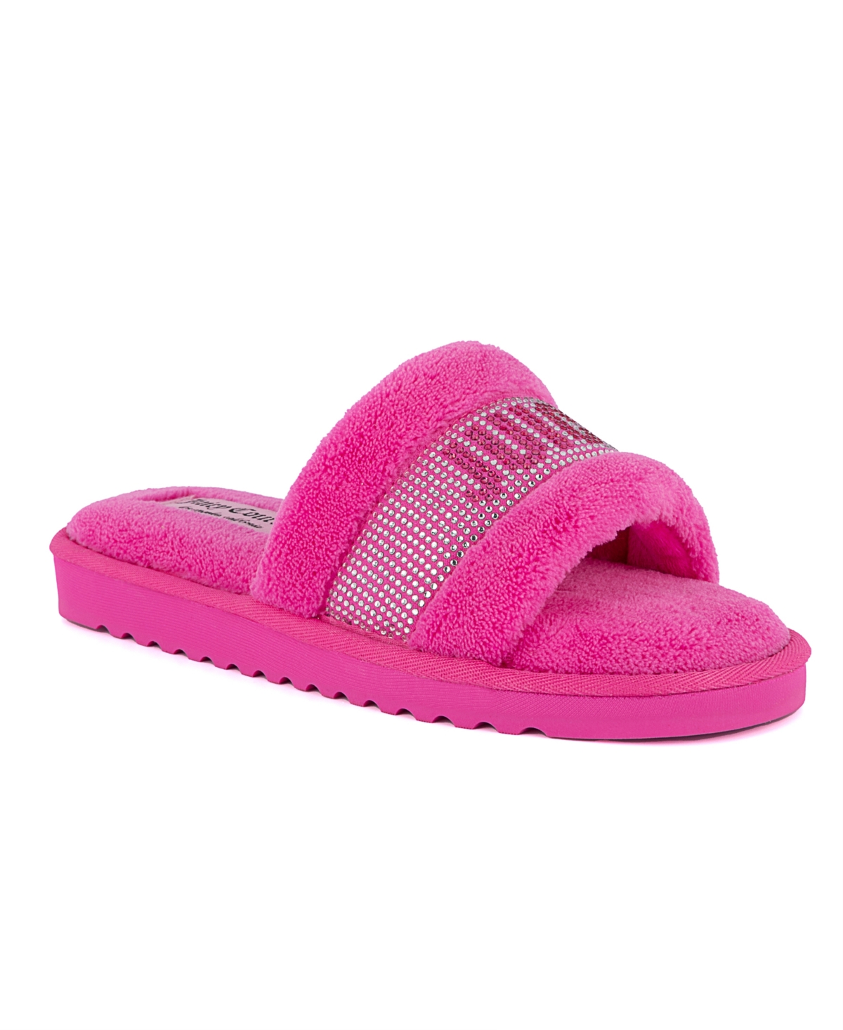 Shop Juicy Couture Women's Halo 2 Terry Slippers In Bright Pink