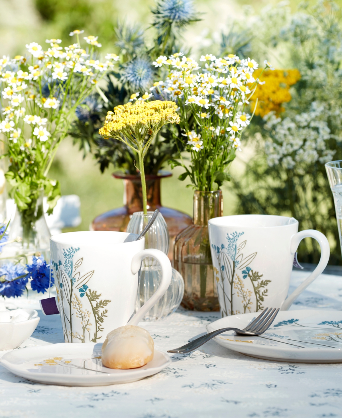 Lenox Wildflowers Mugs, Set Of 4 In White
