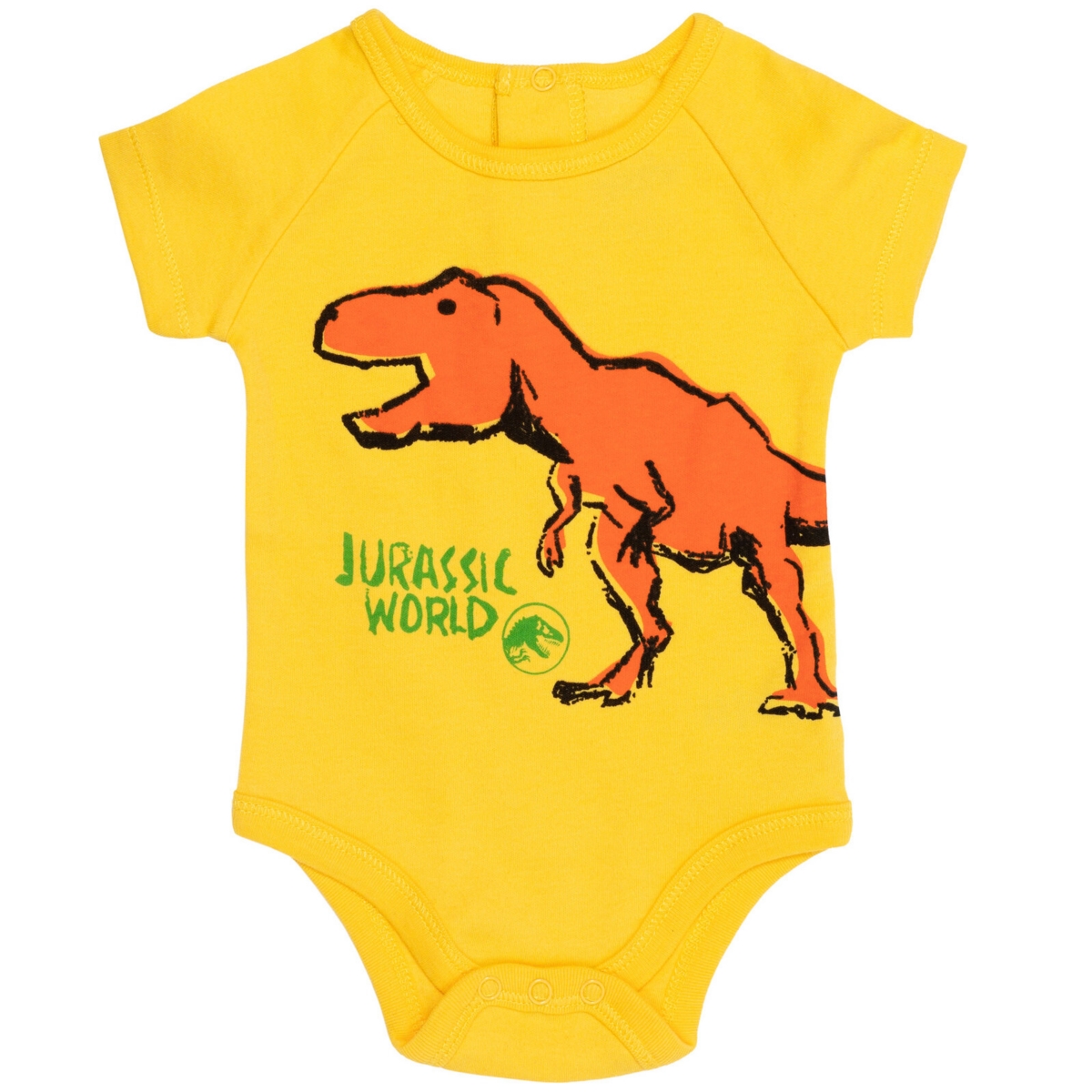 Welcome to the Universe Baby Boys Jurassic World Baby Bodysuit, Pant & Hat 3 Piece Set -/ yellow