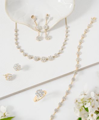 Diamond Flower Jewelry Collection In 14k Gold Created For Macys