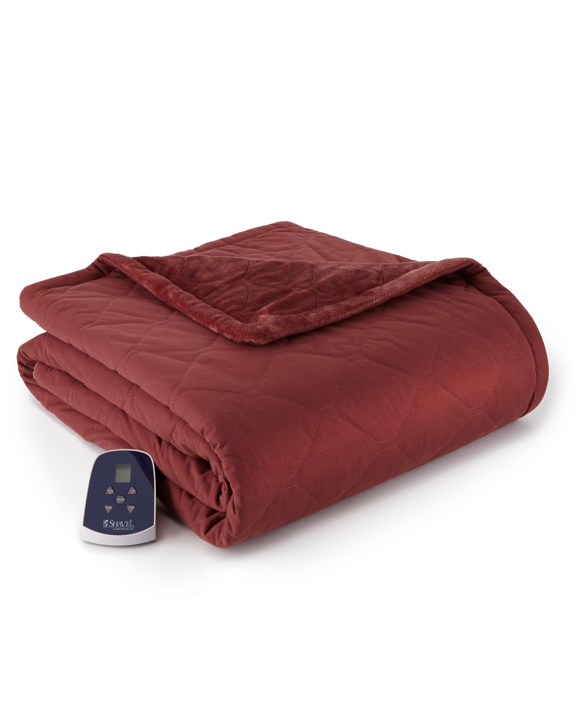 Shop Micro Flannel To Ultra Velvet Electric Throw Blanket, (90" X 72") In Merlot