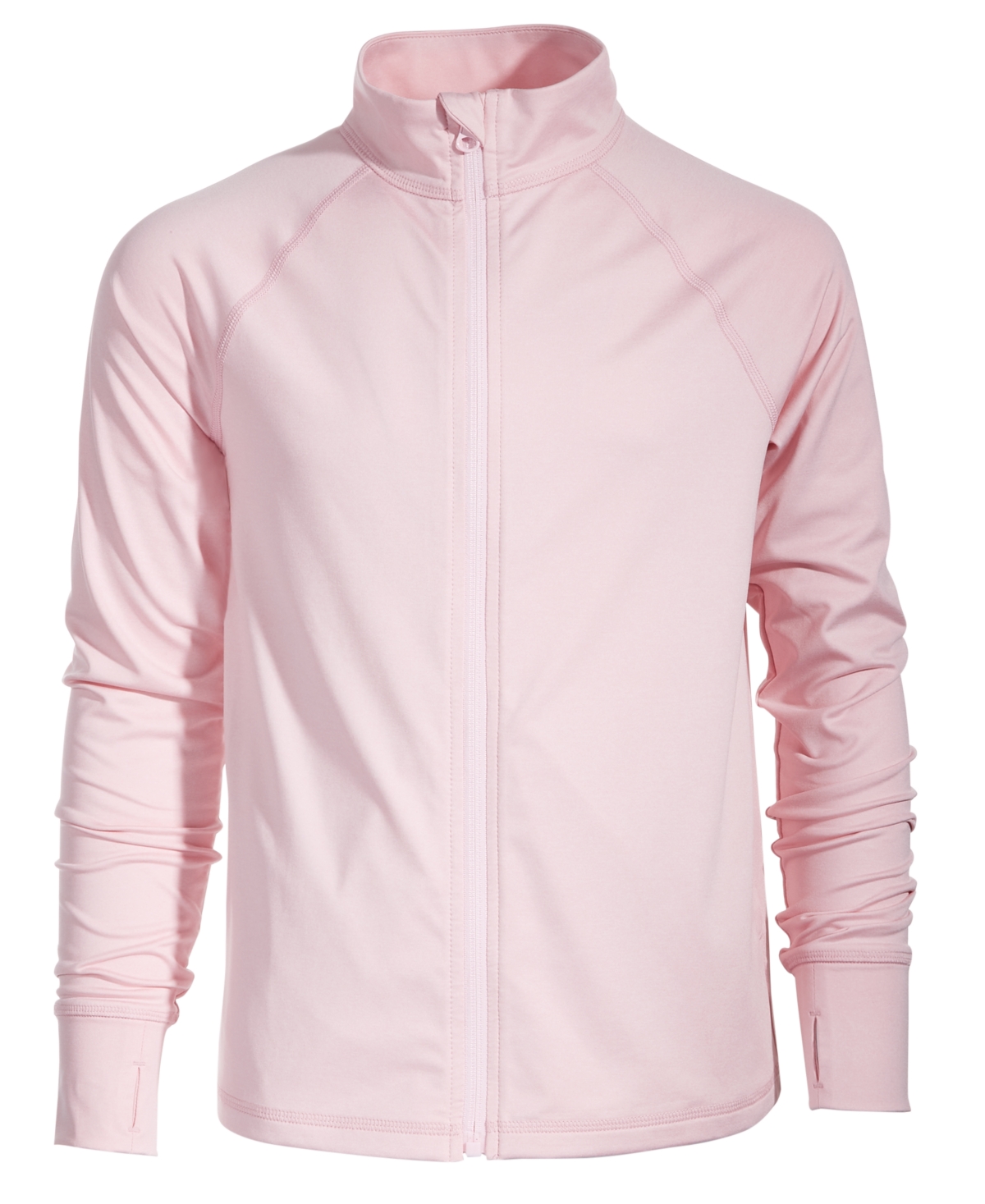 Id Ideology Kids' Big Girls Core Solid Full-zip Active Jacket, Created For Macy's In Rose Shadow Opd