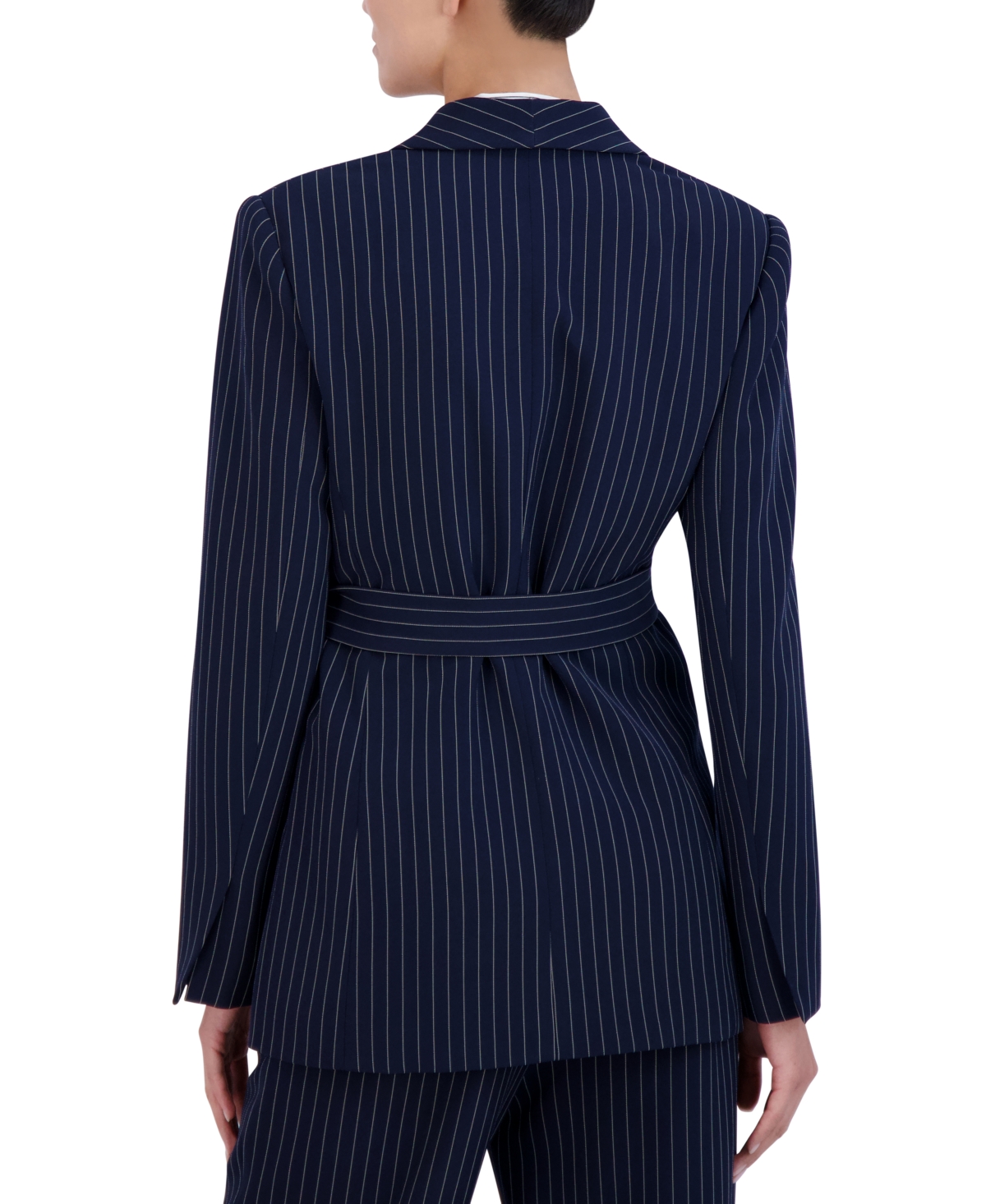 Shop Bcbg New York Women's Pinstripe Belted Blazer
