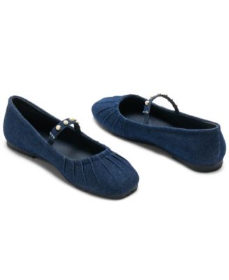 Women's Eimar Imitation Pearl Square Toe Ballet Flats