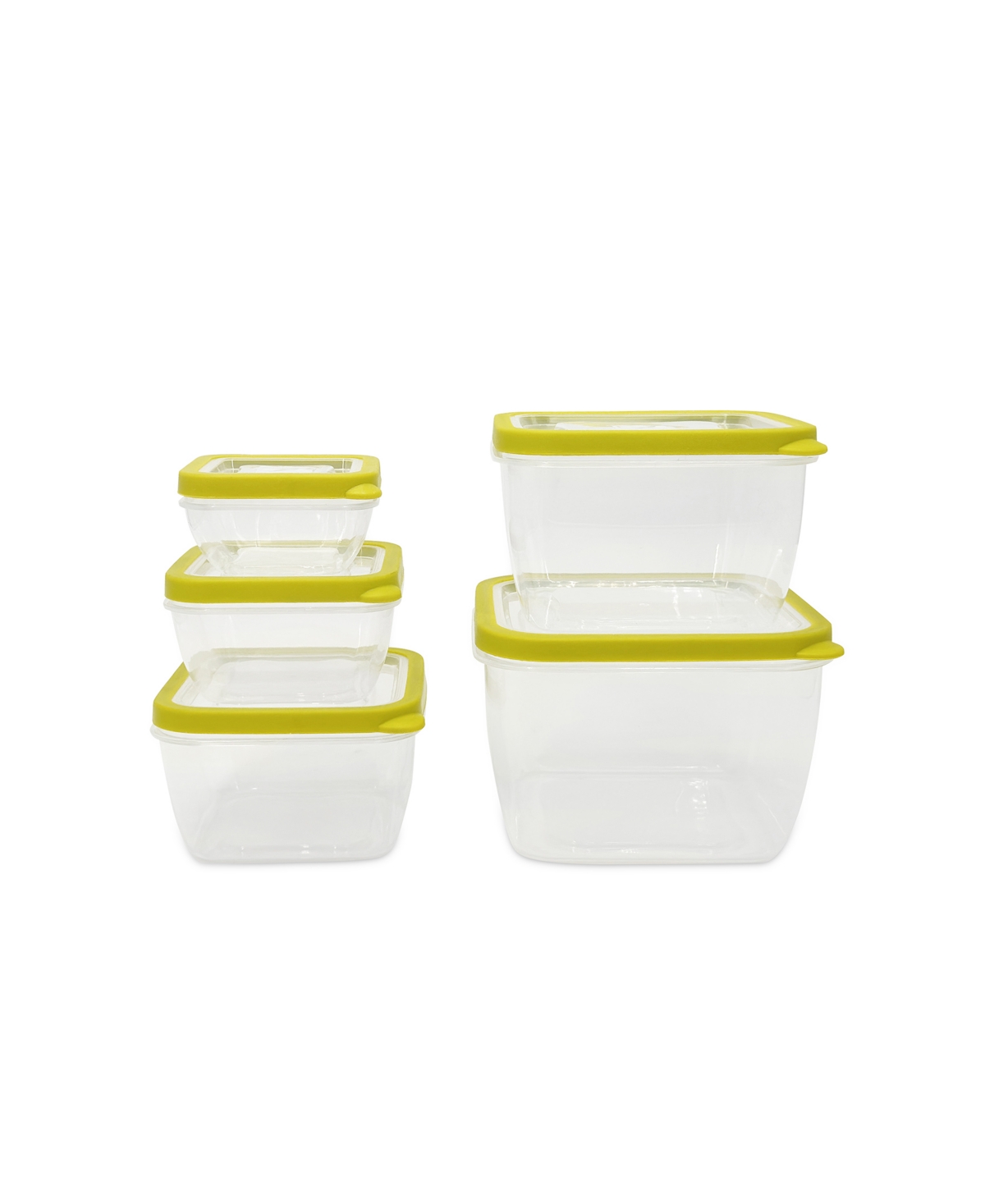 Sedona 10 Piece Square Plastic Storage Container Set