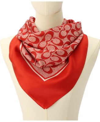 35" Textured Signature C Printed Silk Square 