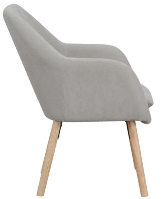 25.25" Faux Linen Charlotte Wingback Accent Armchair