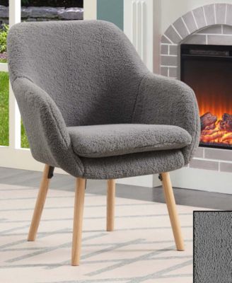 25.25" Sherpa Charlotte Accent Chair