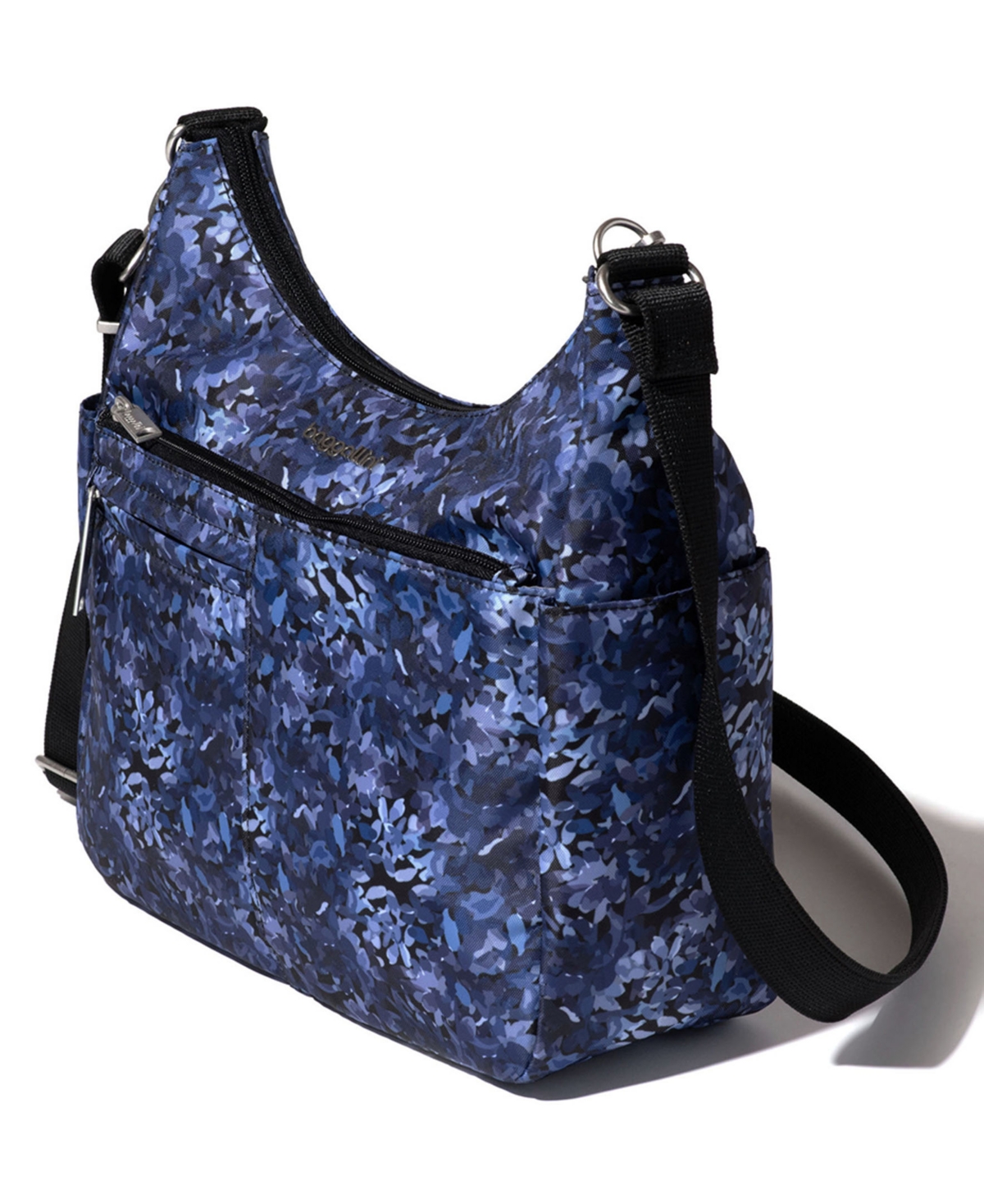 Baggallini Securtex Anti-theft Free Time Crossbody Bag In Indigo Petal