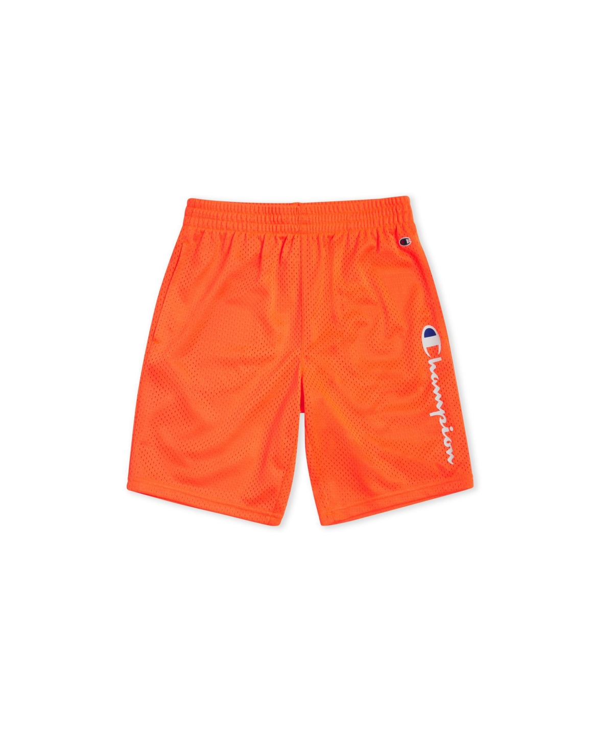 Shop Champion Big Boys Logo Mesh 8" Active Shorts In Orange