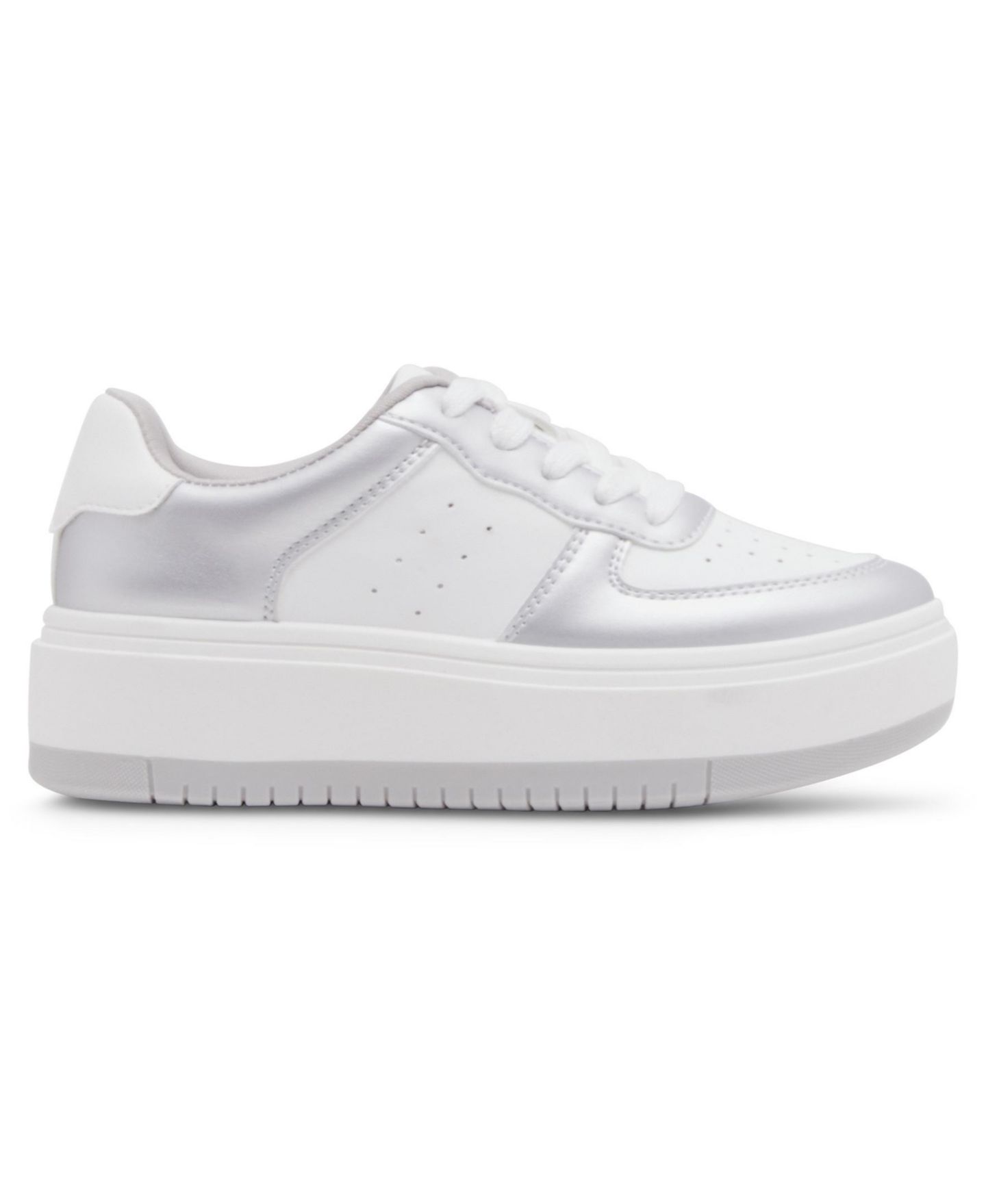 Кроссовки Steve Madden JAlisa Lace Up Sneaker для девочек, цвет: Серебряный — фото 2