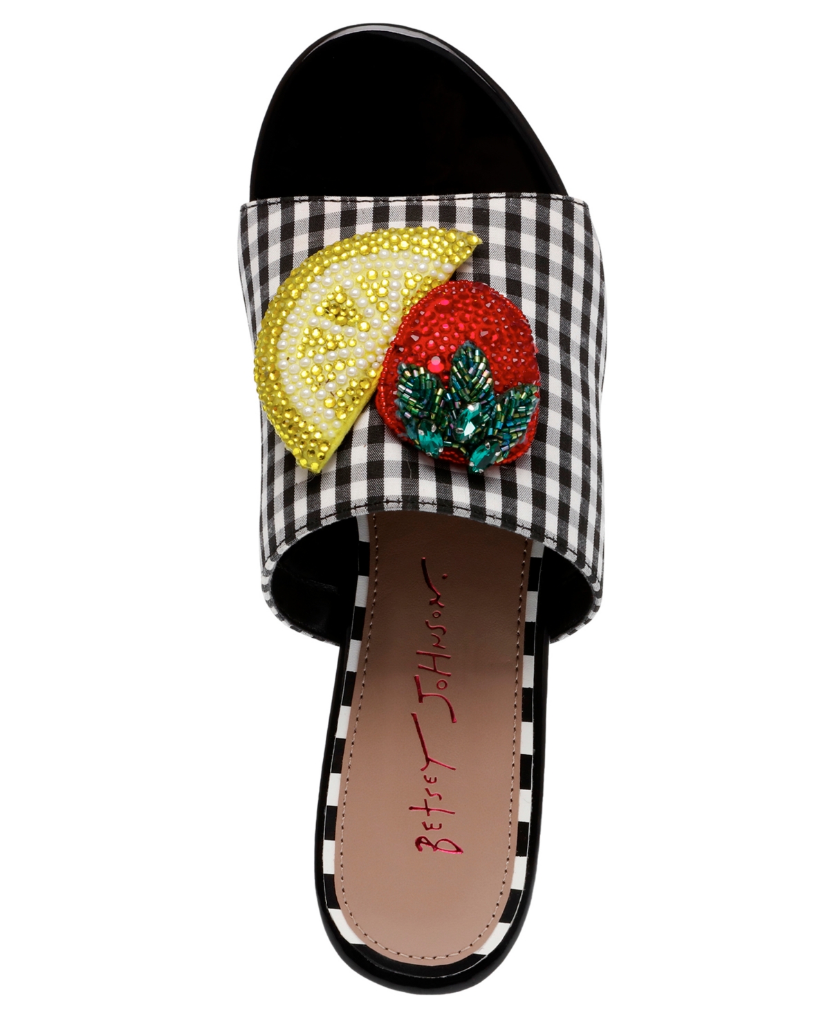Betsey Johnson Women's Lindyy Fruit Block-Heel Slide Sandals