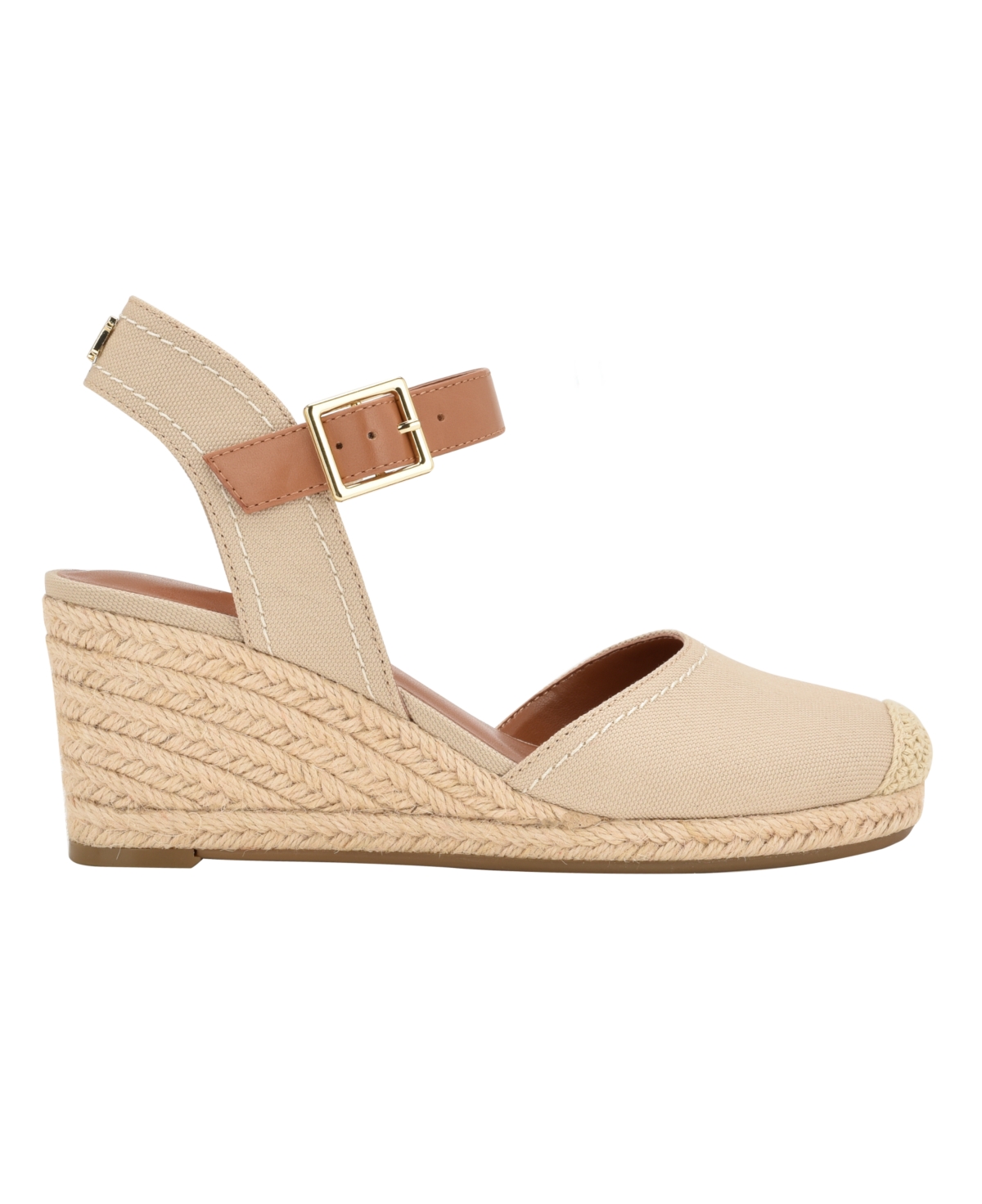 Tommy Hilfiger Women's Nilsa Closed Toe Espadrille Wedge Sandal In Light Natural
