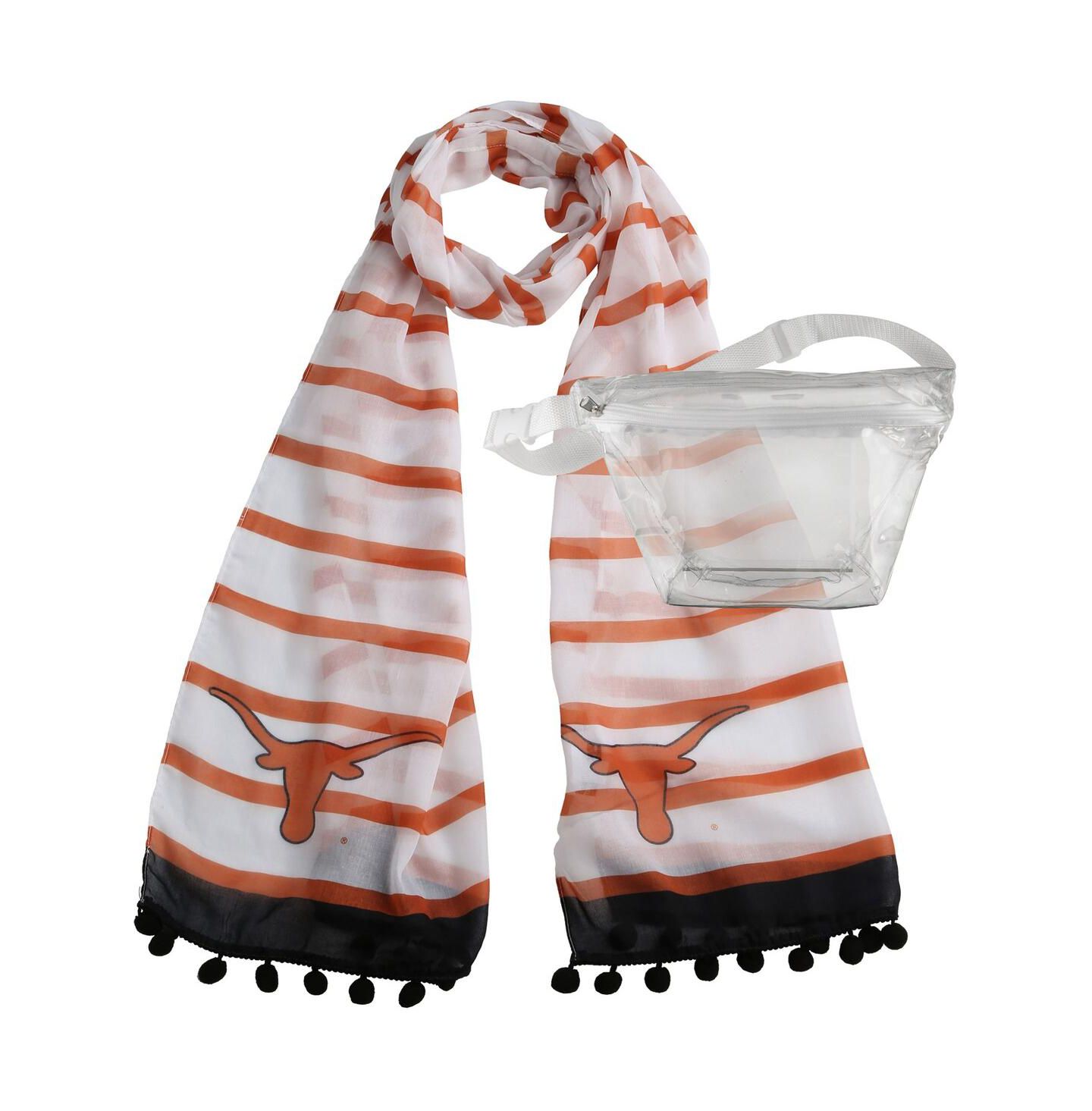 Женские шарфы Emerson Street Clothing Co. Texas Longhorns Fanny Pack Scarf Set — фото 1