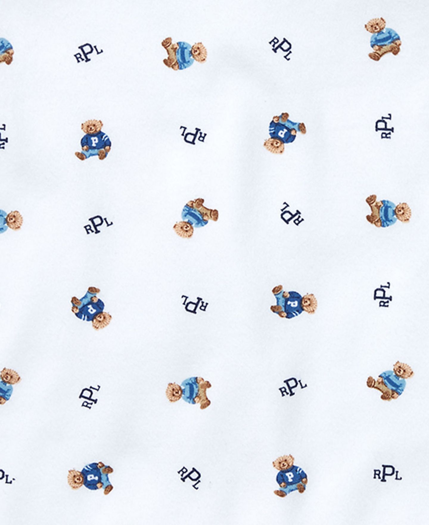 Детский хлопковый комбинезон Polo Ralph Lauren с мишкой и закрытыми ножками для малыша, цвет: Тёмно-синий — фото 7