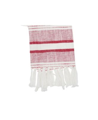 Benn Ruby Tassel Christmas Embroidered Cotton Waffle Weave Dishtowel