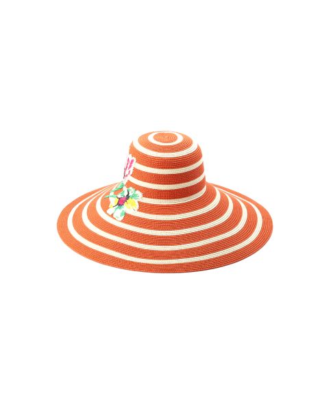 Женские головные уборы Kate Spade New York Embroidered Flower Sunhat, цвет: Кремовый разноцветный