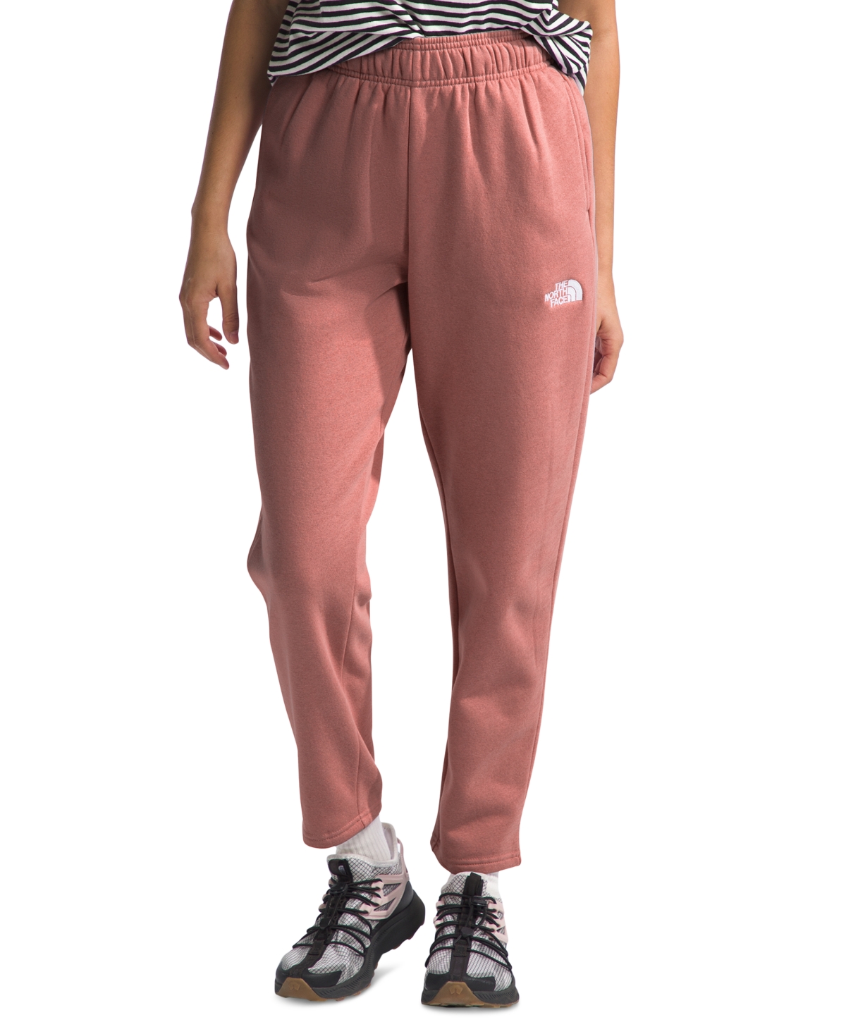 Shop The North Face Women's Evolution Cocoon-fit Fleece Sweatpants In Light Mahogany