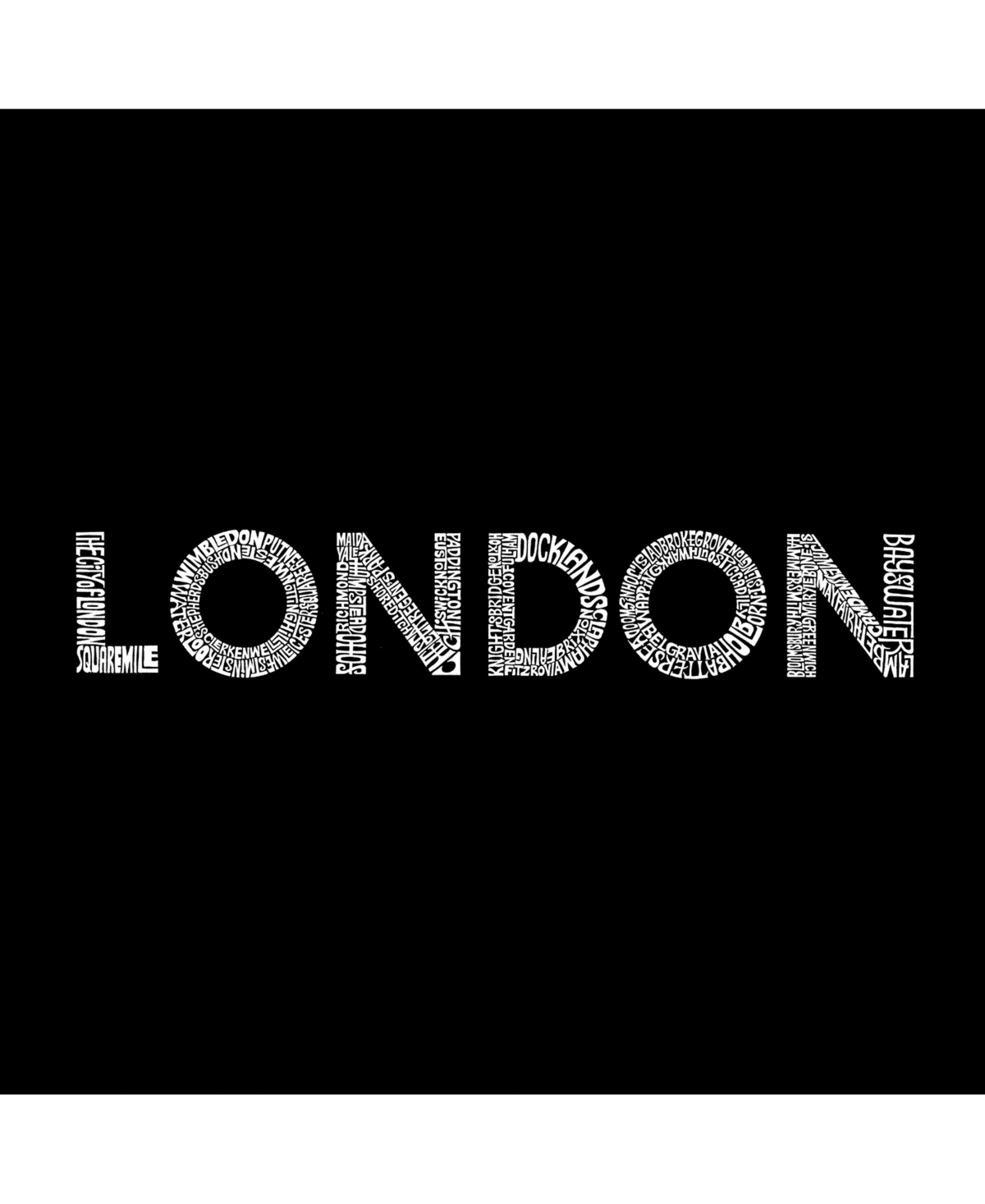 Girl's Word Art T-shirt - London Neighborhoods