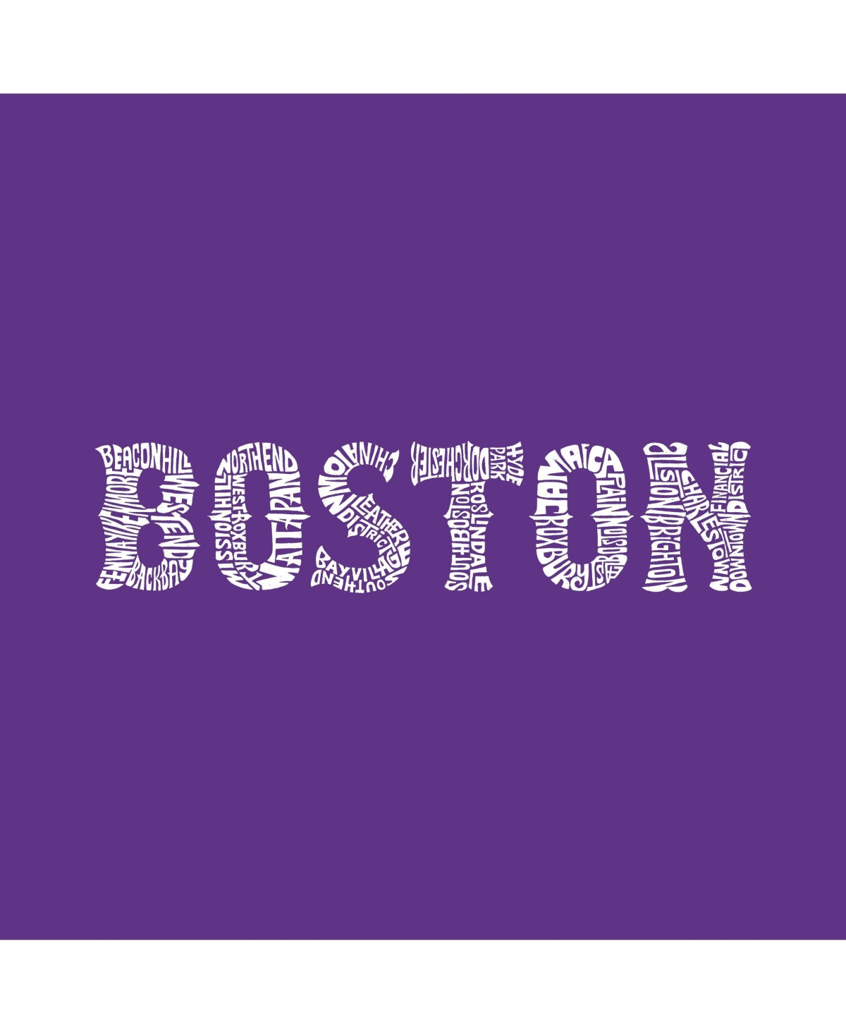 Girl's Word Art T-shirt - Boston Neighborhoods