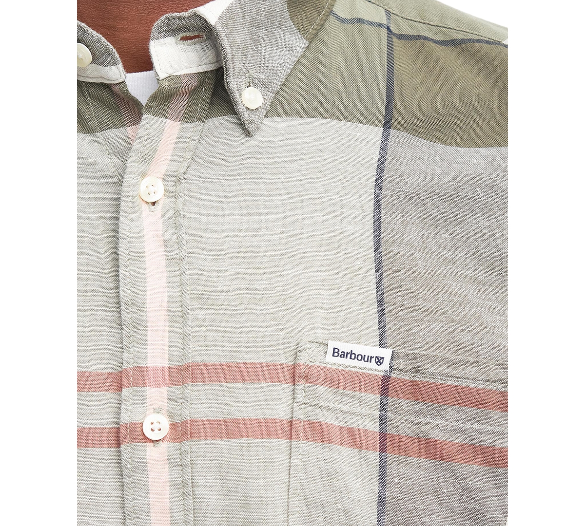 Shop Barbour Men's Douglas Tailored-fit Tartan Short-sleeve Shirt In Glenmore Olive