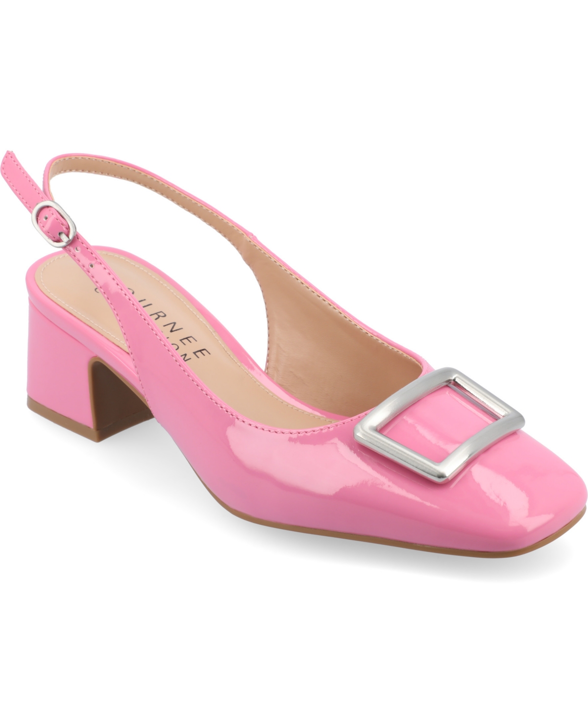 Journee Collection Women's Everlee Tru Comfort Foam Sling Back Square Toe Pumps