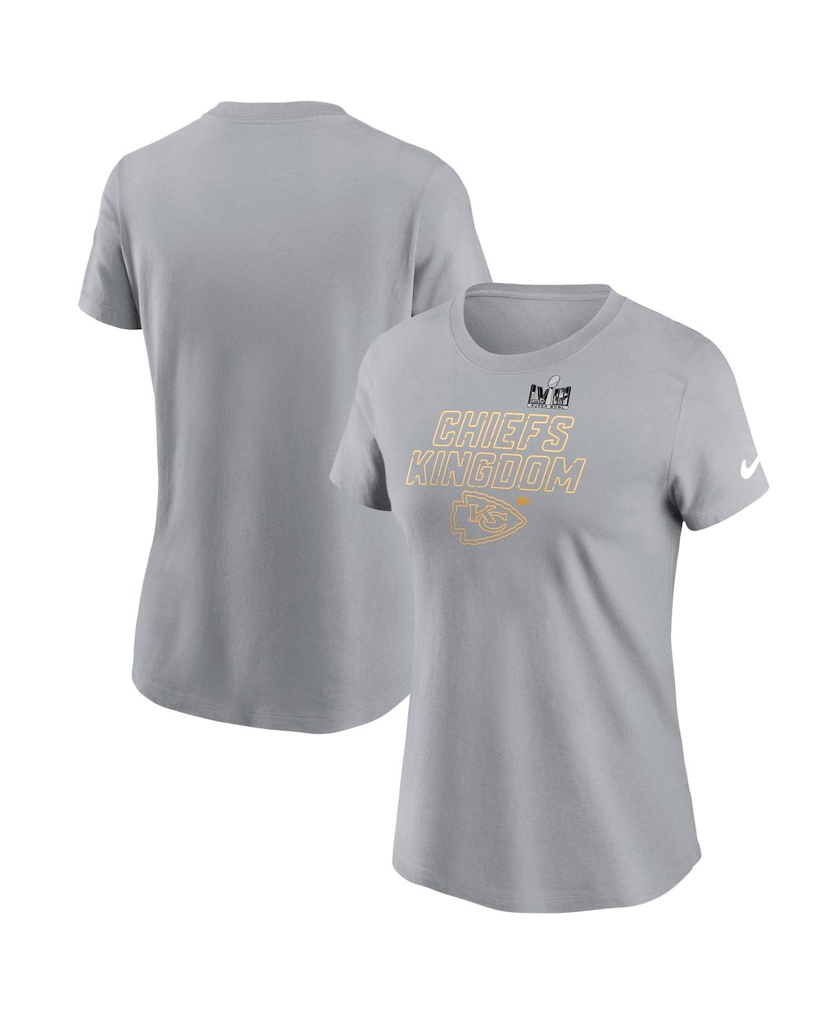 Nike Women's  Gray Kansas City Chiefs Super Bowl Lviii Local Essential T-shirt