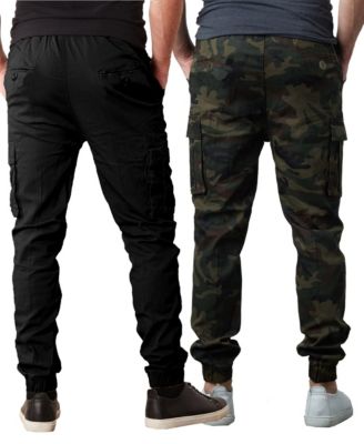 Men's Slim Fit Stretch Cargo Jogger Pants, Pack of 2