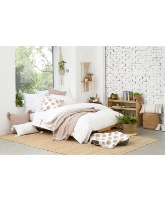 Tabb Dune White Woven Throw Pillow Sand Beige Quitled Textured Luxury Decorative Accent Covers For Couch And Bed