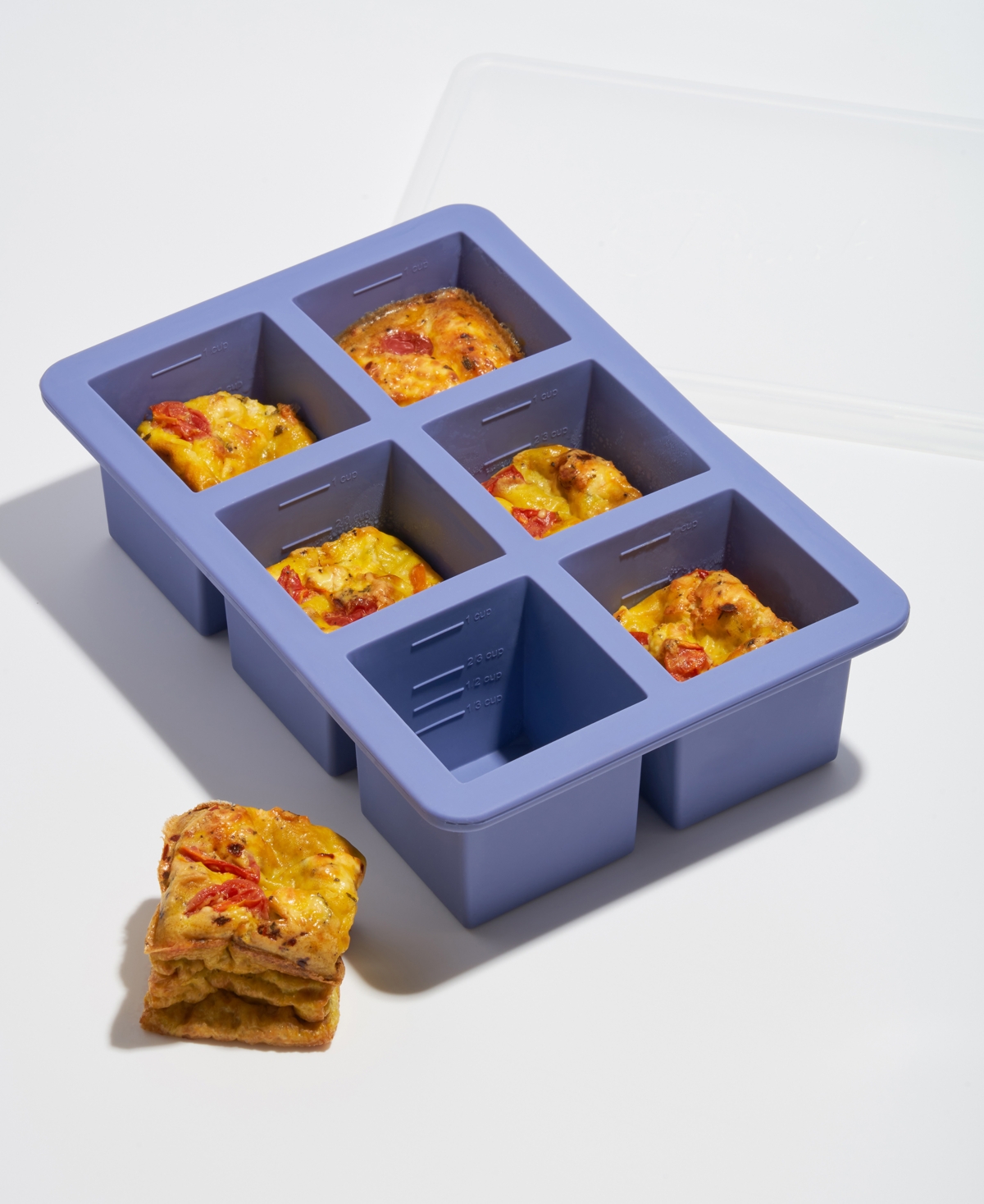 Shop W&p Design W&p Set Of 2 Can Be Used Again Cup Cube, 6 Cup Tray In Blue