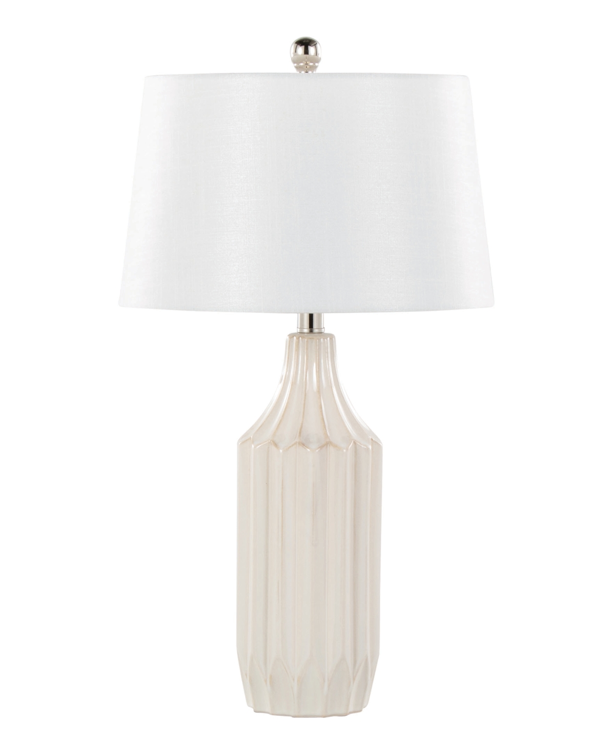 Shop Lumisource Stella 23" Ceramic Table Lamp In Cream,white