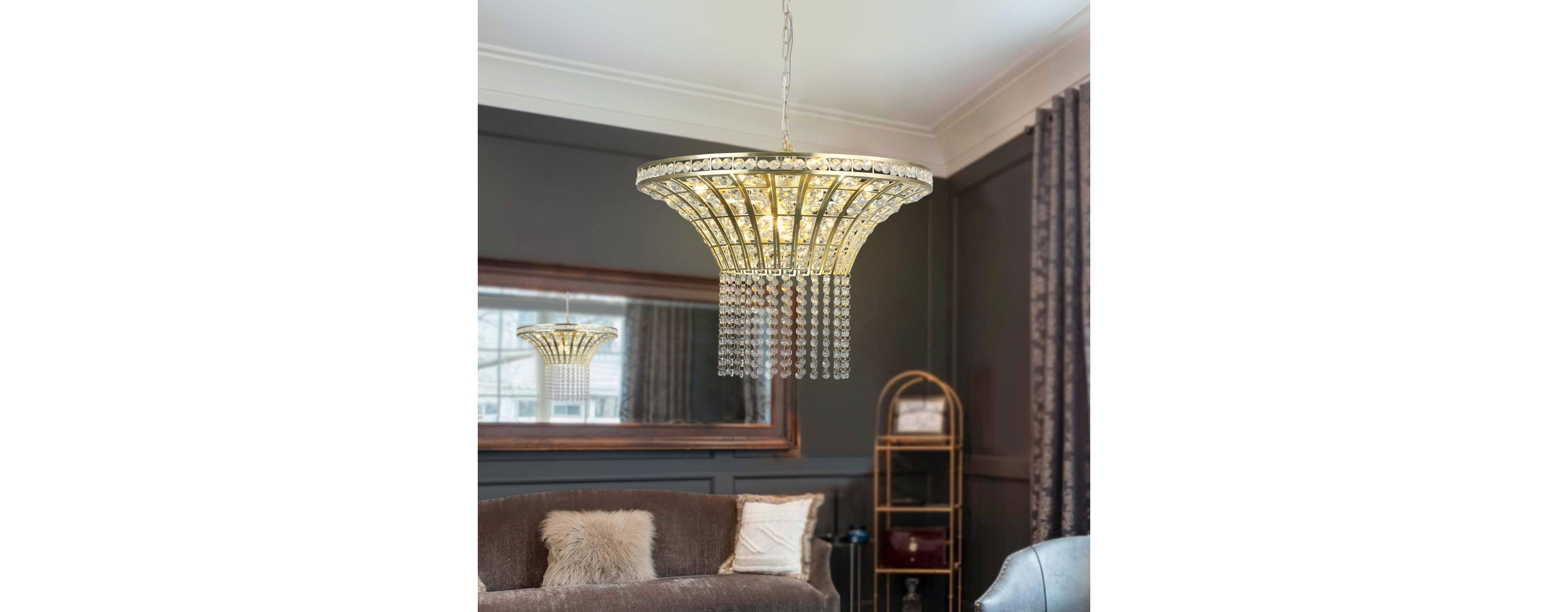 Streamdale 8-Light 23.6" Wide Crystal Waterfall Chandelier