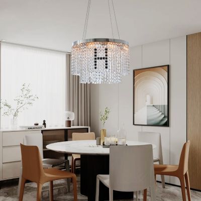 Modern Crystal Chandelier For Living-Room Round Cristal Lamp Luxury Home Decor Light Fixture
