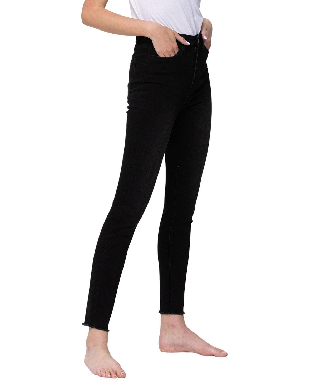 Vervet Women's Super High Rise Ankle Skinny Jeans view 2 — MAYCSS fashion products