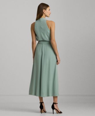 【LAUREN RALPH LAUREN】HALTER COCKTAIL DRESS Ralph Lauren Satin Charmeuse Halter Cocktail Dress