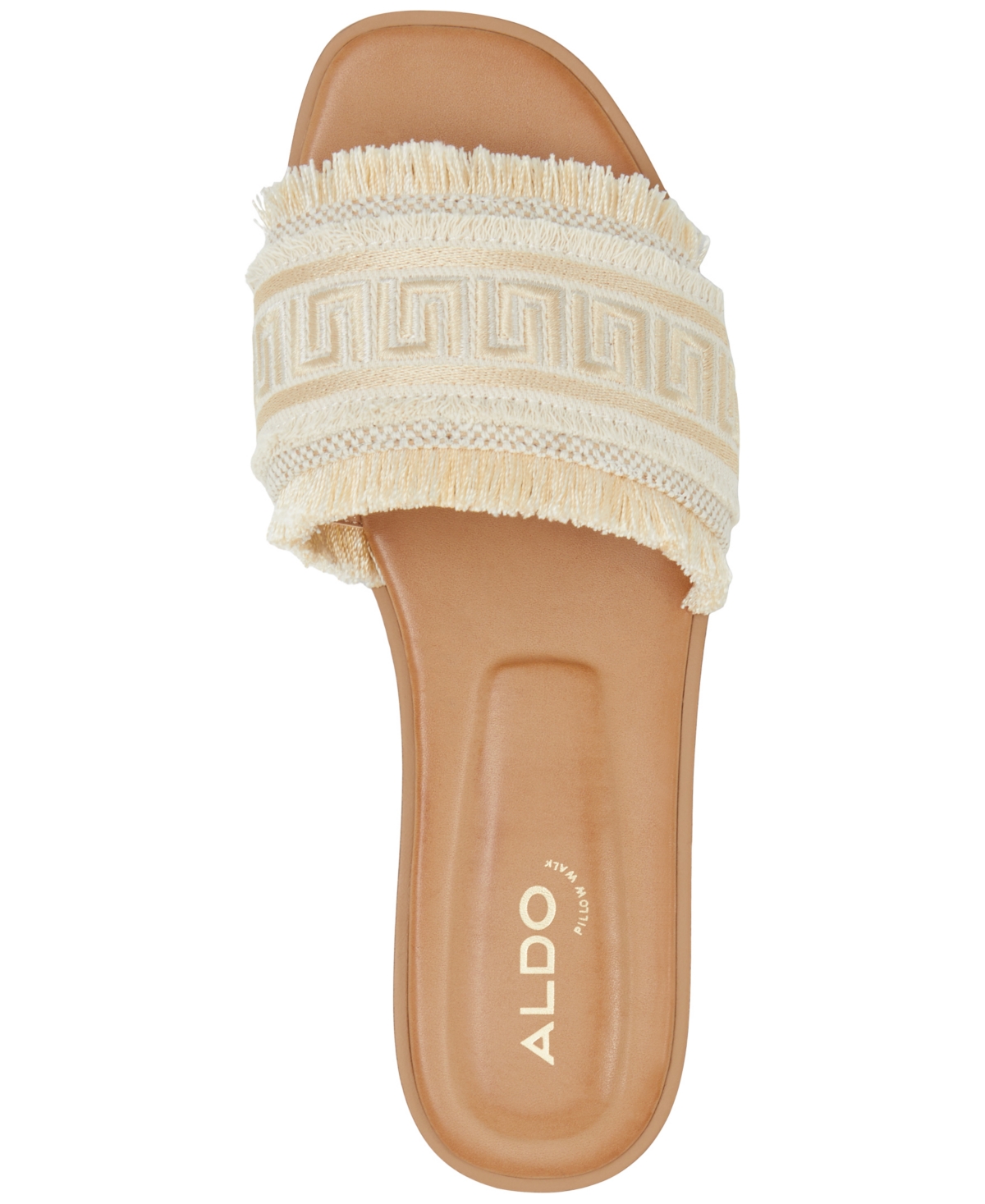 Shop Aldo Women's Nalani Woven Slip-on Slide Flat Sandals In Gold Woven
