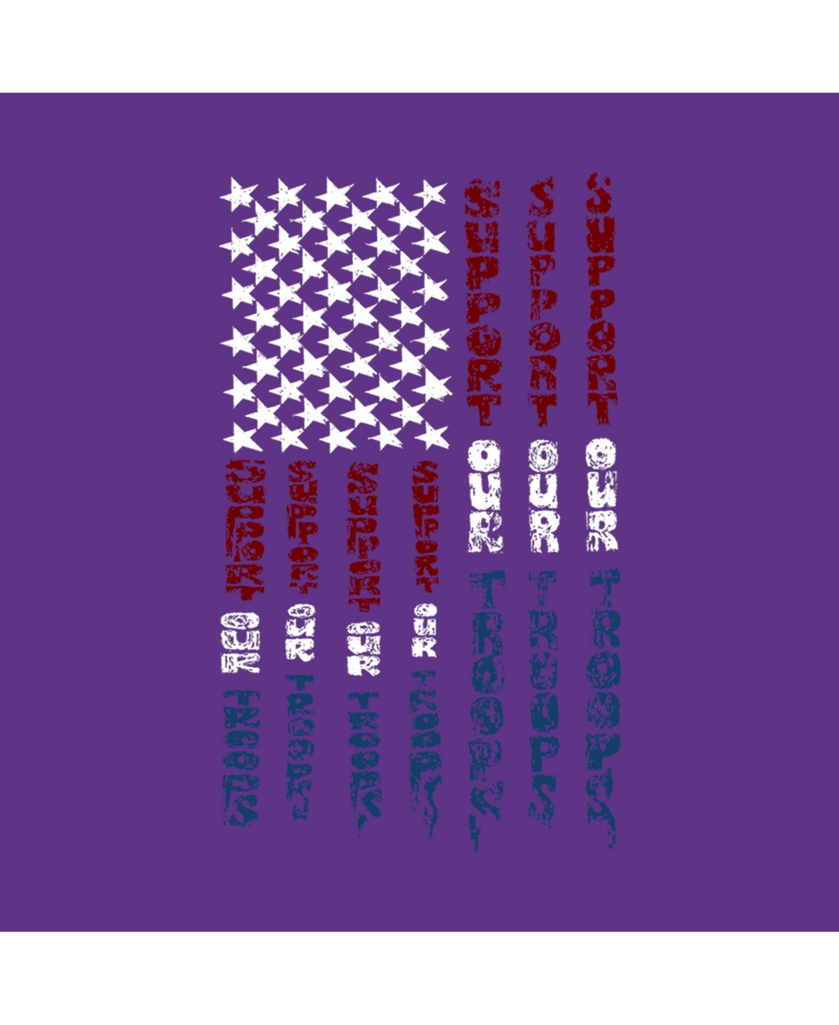 Girl's Word Art Long Sleeve - Support our Troops Tshirt