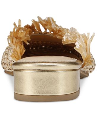 Women's Reeta Fringe Raffia Flat Mules