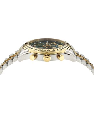 Men's Swiss Chronograph Two-Tone Stainless Steel Bracelet Watch 44mm